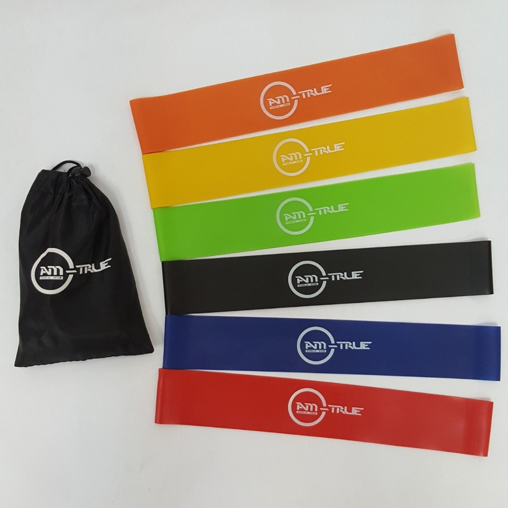 Elastic Bands set of 6 Bonus with Carry Bag.